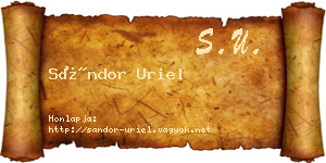 Sándor Uriel névjegykártya